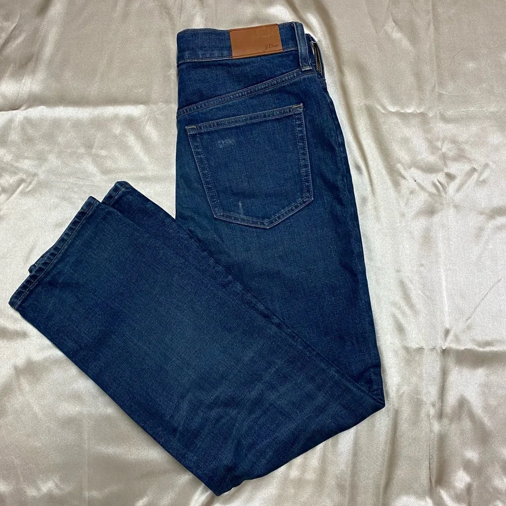 New J. Crew High Rise Classic Straight Leg Jeans Blue Denim Women’s Size 26 - Picture 3 of 15
